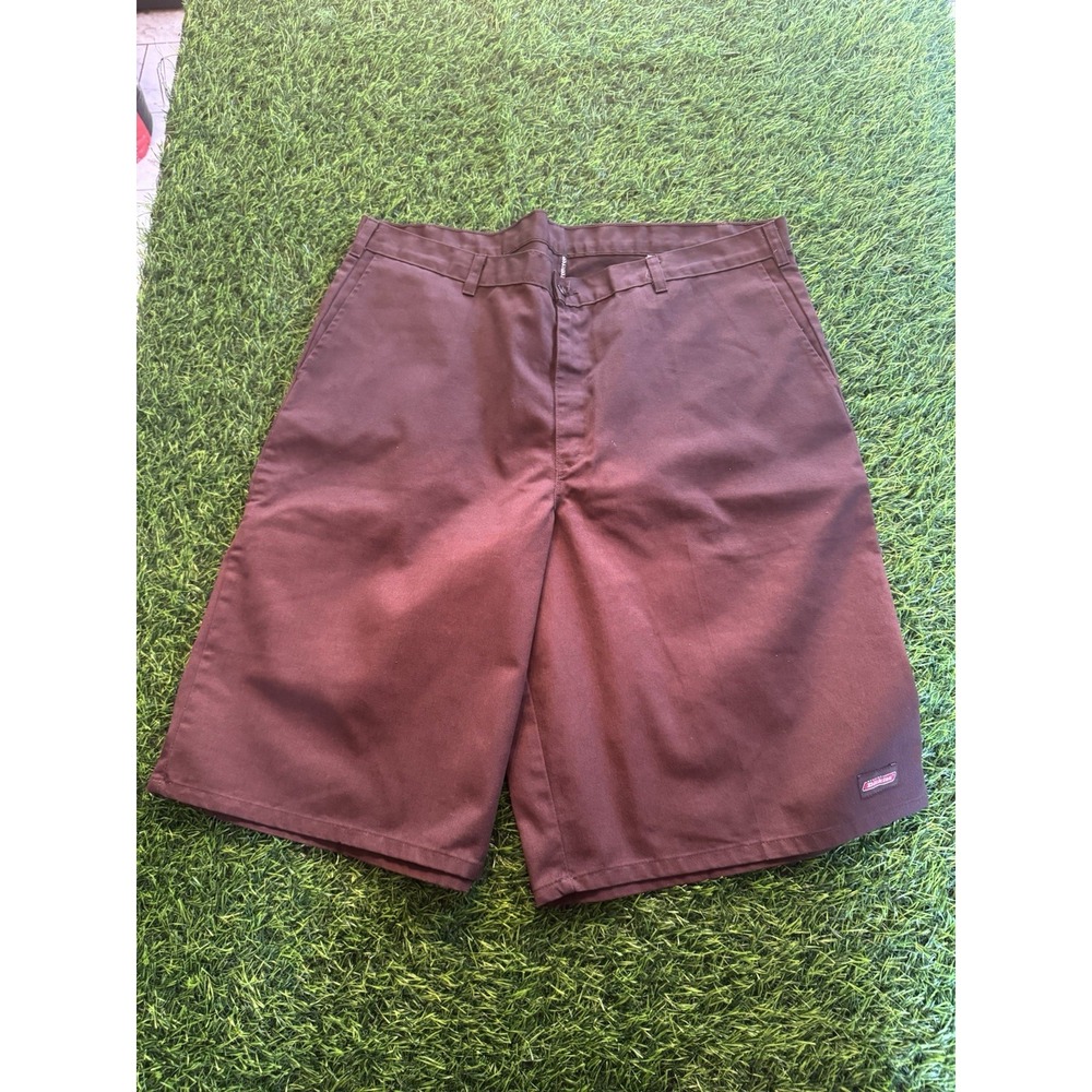 Vintage Y2K 2000 Genuine Dickies Mens Utility Shorts Relaxed 5-Pocket Brown Sz42